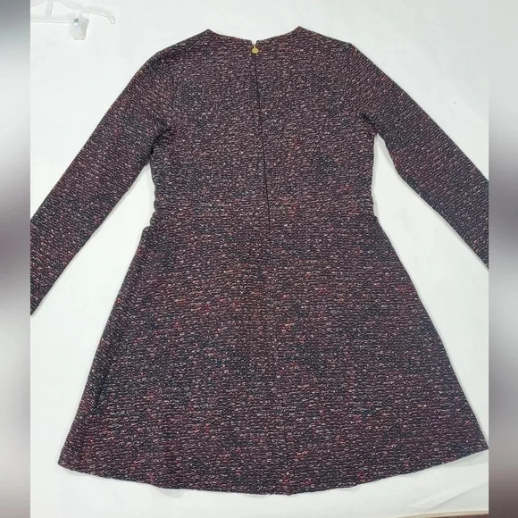 NWT Amanda Uprichard Paxton Plunge V-Neck Mini Dress Medium Black/red/gold Knit - Picture 7 of 11